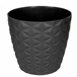 Cristal matt újrahasznosított virágtartó 16 cm, antracit, 16 cm kép