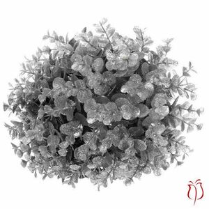 Eukaliptusz gömb karácsonyi függő dekoráció, ezüst, átmérő 24 cm. kép