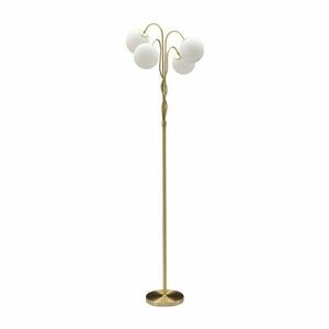 Fehér-aranyszínű állólámpa üveg búrával (magasság 176 cm) Glamy – Mauro Ferretti kép