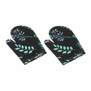 Bellatex Levelek edényfogó fekete, 28 x 18 cm, 2 db kép