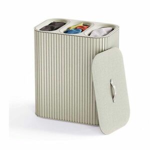 Bézs bambusz szennyeskosár 3x30 l Tota Trio Luxe – Joseph Joseph kép