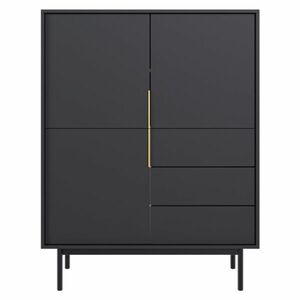 VIVALA 3D3S komód, fekete kép