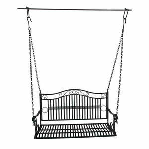 Fekete fém kerti hintaágy Cumbal – Garden Pleasure kép