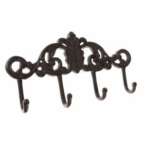 Öntöttvas Bodeguita akasztó, fekete, 15 x 31 cm kép