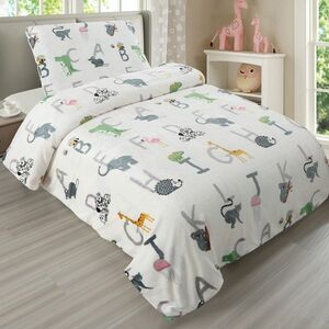 ABCD mikroplüss ágyneműhuzat, 140 x 200 cm, 70 x 90 cm kép