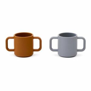 Kék-narancssárga szilikon gyerek bögre szett 2 db-os Lili – Kave Home kép