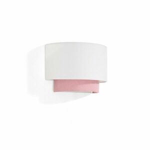 Fehér-világos rózsaszín gyerek lámpa textil búrával Bianella – Kave Home kép