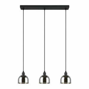 Fekete-ezüstszínű függőlámpa üveg búrával Molly – Reality kép