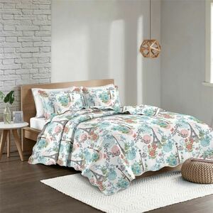 Eiffel-torony virágokkal ágytakaró, 230 x 250 cm, 2 db 50 x 70 cm, 230 x 250 cm kép