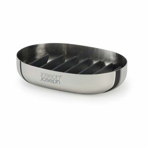 Fényes ezüstszínű rozsdamentes acél szappantartó EasyStore Luxe – Joseph Joseph kép