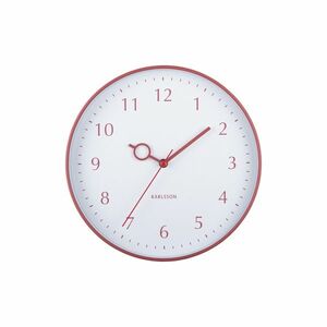 Karlsson 5992RD dizájner falióra, piros, átmérő 30cm kép