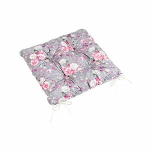 Bellatex Adéla Virág steppelt ülőpárna rózsaszín rózsa, 40 x 40 cm kép