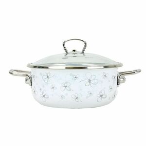 Belis Smaltált serpenyő fedéllel Premium, fehér, 16 cm, 1, 25 l, 1, 25 l kép