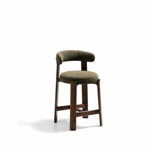 Zöld-sötét natúr színű kőrisfa bárszék (ülésmagasság 65 cm) Granite – Kave Home kép