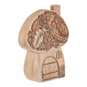 Őszi dekoráció Gomba házikó világítással, 24 x 10x 32 cm, magnézium, fa utánzat kép