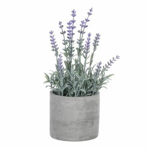 Mű levendula cserepes, szürke, 10 x 10 x 21 cm kép