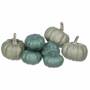 Kék dekoratív sütőtök készlet, 6 db, több fajta, műanyag kép