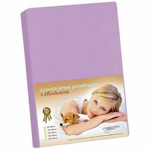 Jersey lepedő elasztánnal, lila, 160 x 200 cm kép