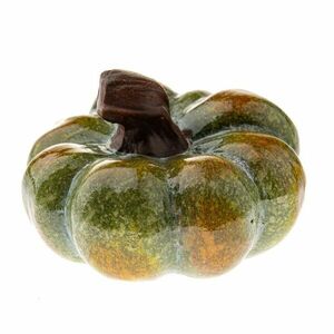 Őszi kerámia tök, 10 x 7 cm, zöld kép