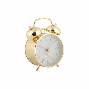 Karlsson 6009GD design ébresztőóra arany, átmérő12 cm kép