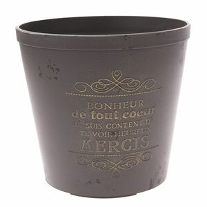 Mercis műanyag virágtartó kaspó, szürke, 17 x 15, 5 cm kép