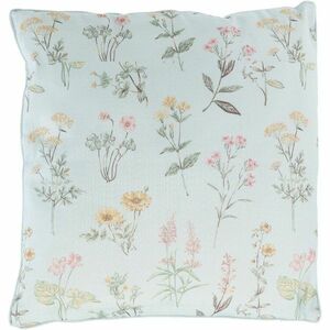 Virágok párna világoskék, 45 x 45 cm kép