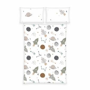Herding Gyermek pamut ágynemő szett Űr, 100 x 135cm, 40 x 60 cm kép