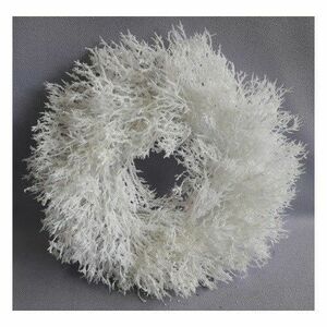 Saria dekoratív koszorú fehér, átmérő 30 cm kép