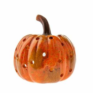 Őszi kerámia gyertyatartó Tök, 9 x 15 cm kép