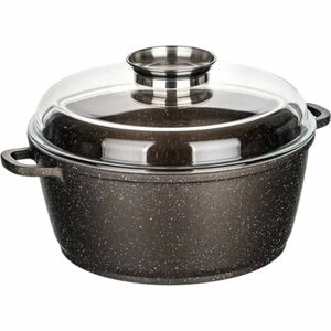 Banquet Non-stick casserole with aroma lid PremiumDark Brown 6.5 l kép