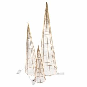 Golden Glow világító karácsonyi kúpok szett, 3 db kép