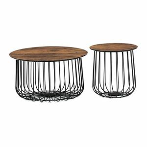 Konferenciaasztalok szett, régi fa, 2 db kép