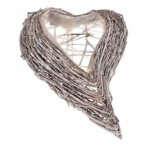Tiszteletteljes virágkosár Szív, 23 x 36 x 7 cm, fonott kép