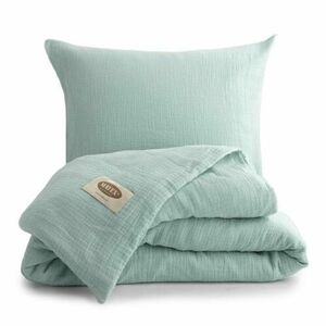 MATEX Muszlin ágyneműhuzat türkizkék, 140 x 200 cm, 70 x 90 cm kép