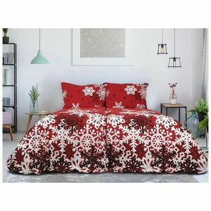 B.E.S. Petrovice Vörös téli mese flanel ágyneműhuzat, 140 x 200 cm, 70 x 90 cm kép