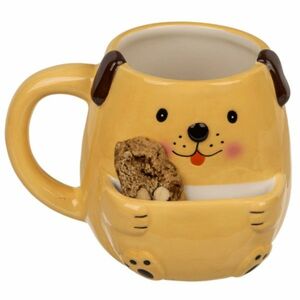 Kutyus bögre kekszes zsebbel, 400 ml kép