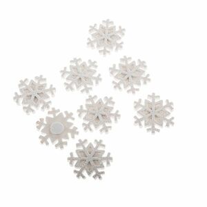 Karácsonyi díszek szett Hópehely, 12 db, polirezín kép