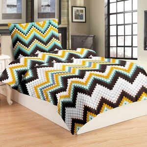 Cikk Cakk mikroplüss ágynemű, 140 x 200 cm, 70 x 90 cm kép