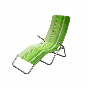 Happy Green összecsukható napozóágy zöld csíkos kép