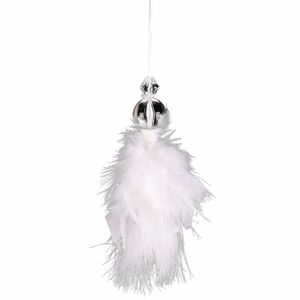 Felakasztható angyalka tollból, 17 cm kép