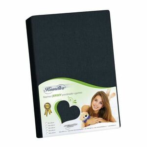 Bellatex Jersey lepedő, fekete, 180 x 200 cm kép