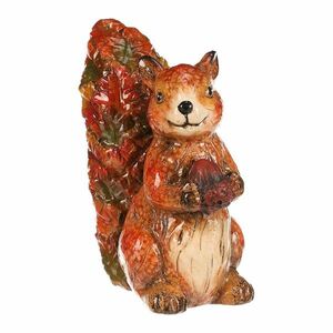 Őszi dekoráció Mókus dióval, 12 x 7 x 13 cm, kerámia kép