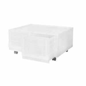 Wave twin Mist moduláris tárolódoboz kerekekkel 54, 6 x 43, 4 x 22 cm, széles - 2 fiók - kerekek kép