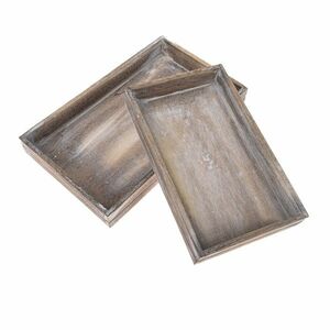 Firry fa tálca szett 2 db, szürkésbarna kép