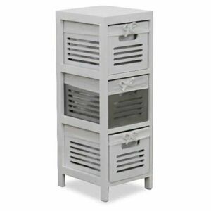 Bibi 3 fiókos komód, fehér, 70 cm kép