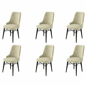 Pare Cream and Black étkezőszék szett, 6 db, 6 db kép