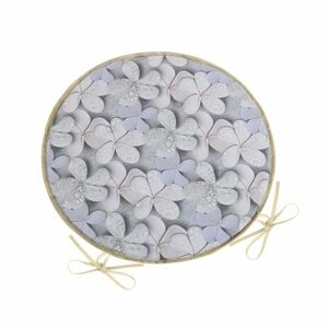 Bellatex DITA Virág kerek sima székpárna szürke , 40 cm kép