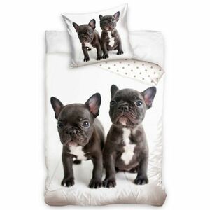 Bulldog és Bulldog pamut ágynemű, 140 x 200 cm, 70 x 90 cm kép