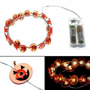LED-es fényfüzér Halloween, 2 m, meleg fehér, elemes kép