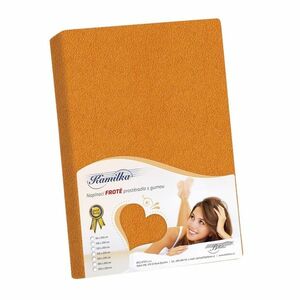 Kamilla frottír lepedő, narancssárga, 160 x 200 cm kép